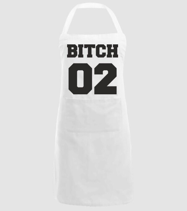 Bitch 02 model alb pe tricou