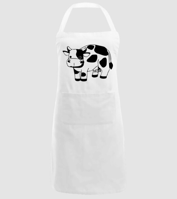 Vițel model alb pe tricou