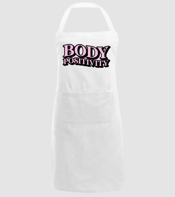 BodyPositivity model alb pe tricou