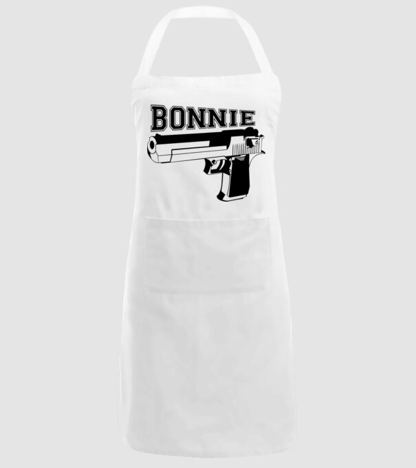 Bonnie model alb pe tricou