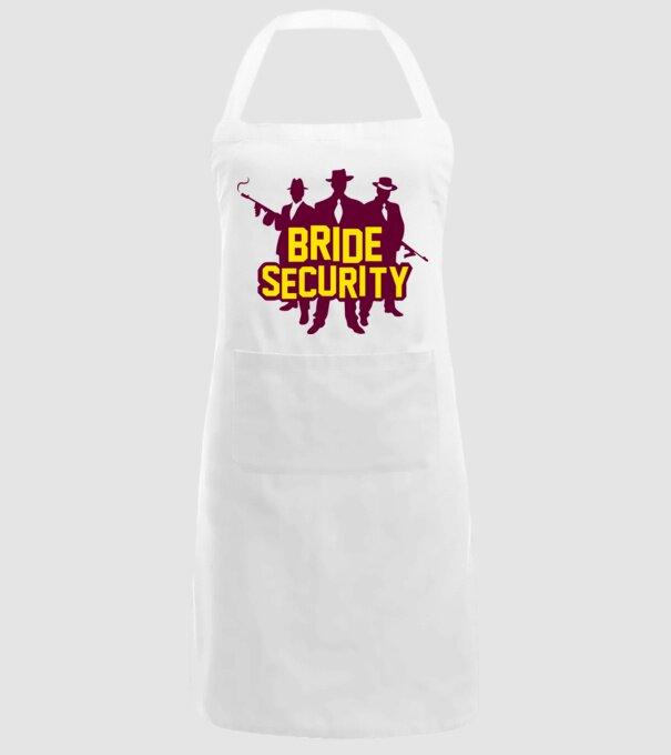 Bride Security model alb pe tricou