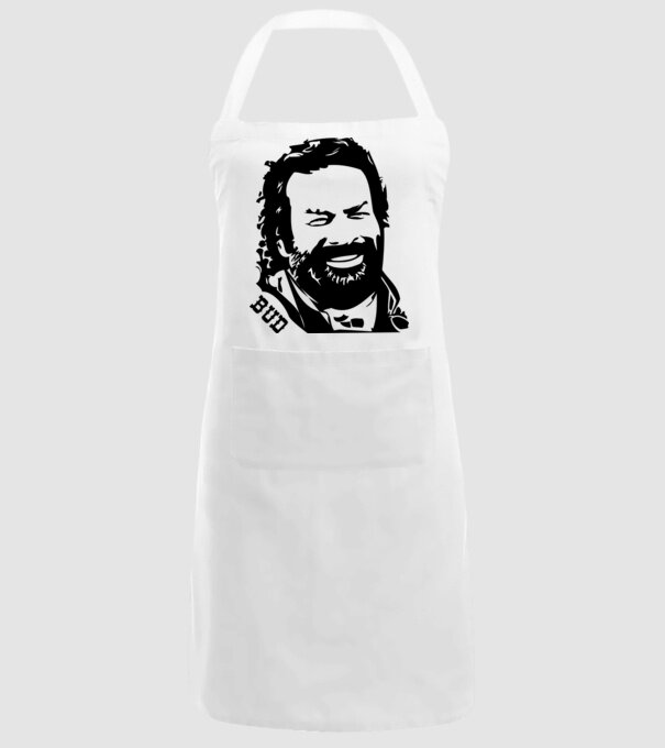 Față Bud Spencer model alb pe tricou