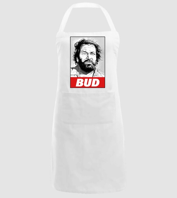 Bud Spencer halftone model alb pe tricou