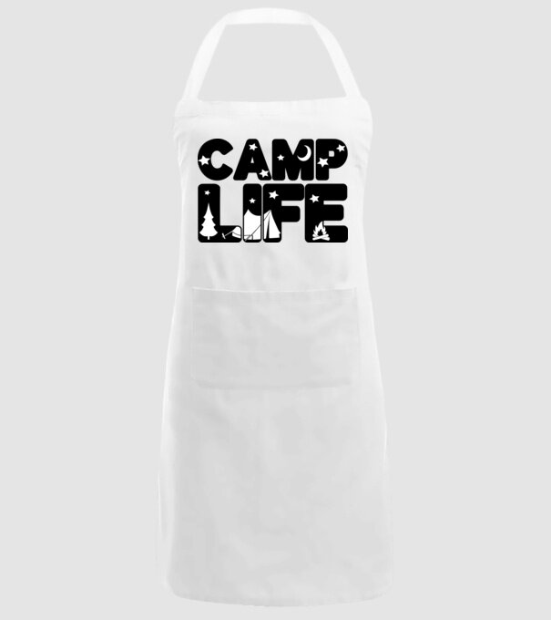 Camp life 2c model alb pe tricou