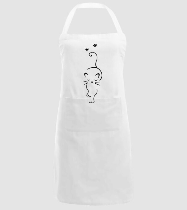 Cat walk model alb pe tricou