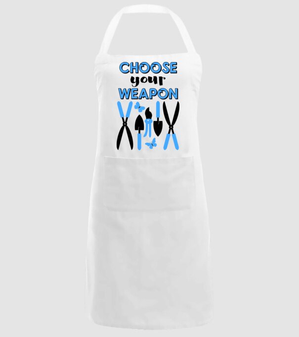 Choose your weapon model alb pe tricou