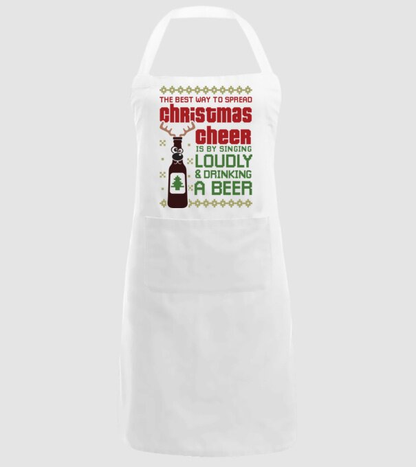 Christmas cheer beer pulovăr urât model alb pe tricou