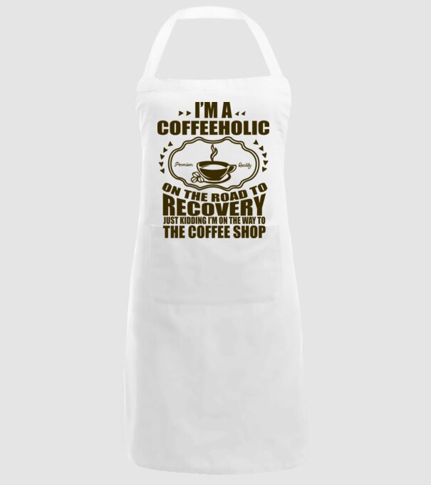 Coffeholic model alb pe tricou