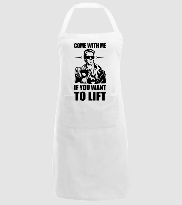 come with me arnold model alb pe tricou