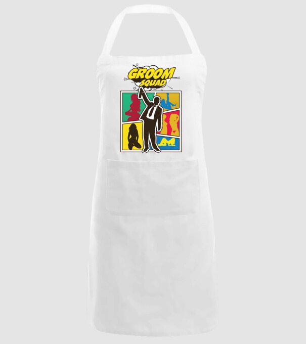 Comic Groom Squad model alb pe tricou