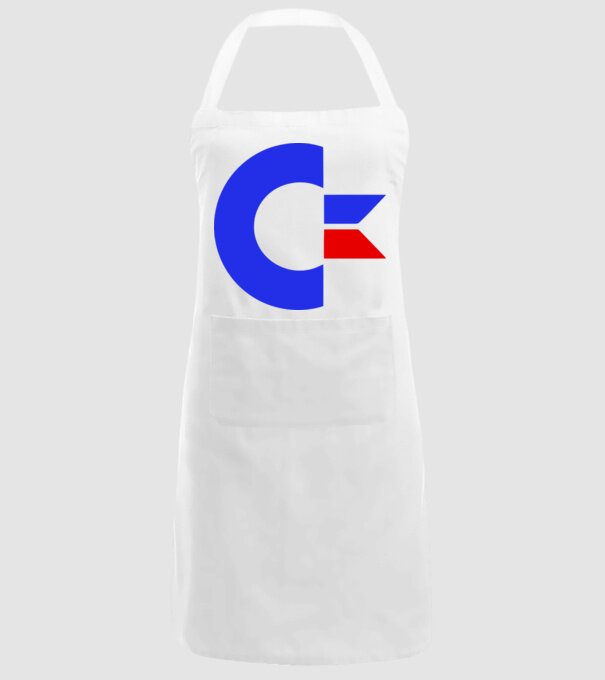 Logo Commodore model alb pe tricou