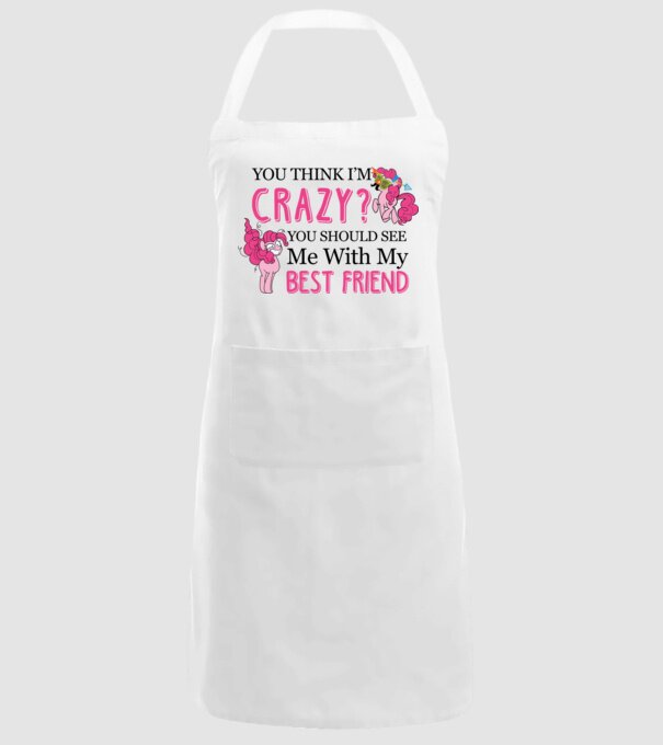 Crazy Friend Unicorn model alb pe tricou