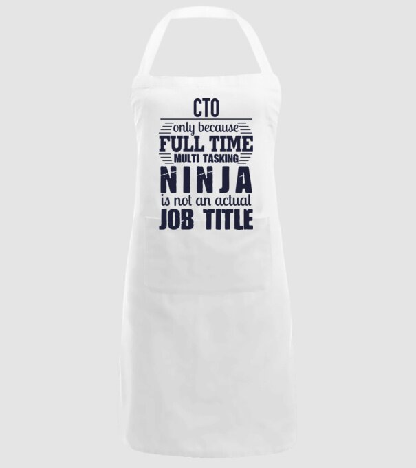 CTO-full time ninja model alb pe tricou
