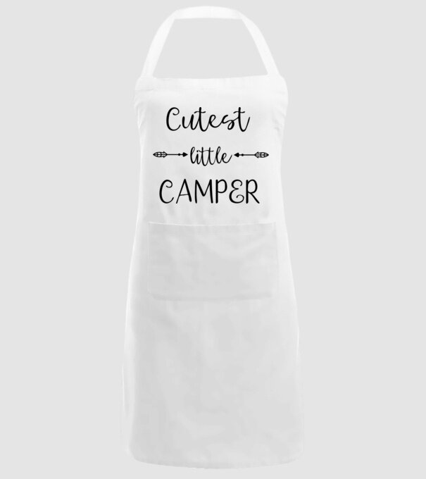 Cutest little camper model alb pe tricou