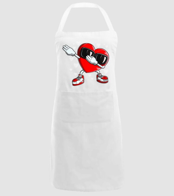 Dab inima model alb pe tricou