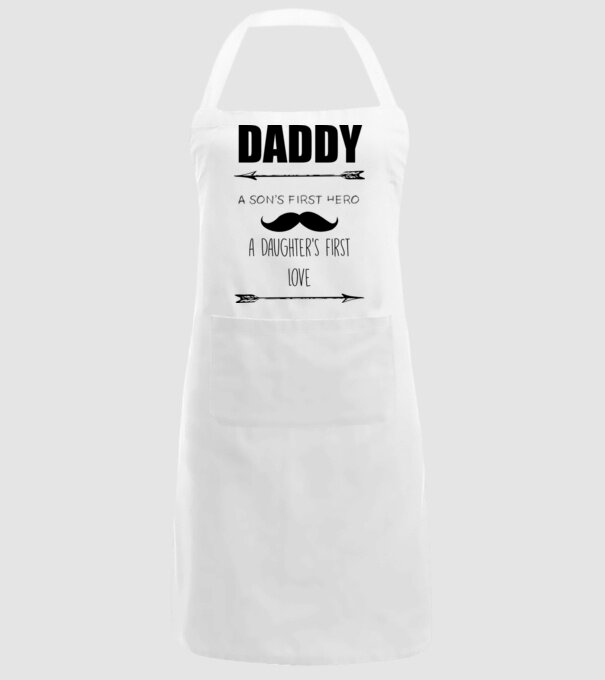 Daddy, a sons first hero, a daughters first love model alb pe tricou