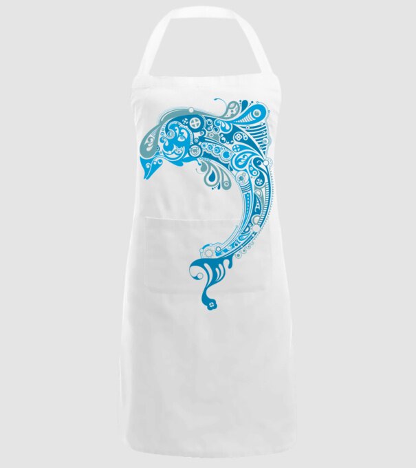 delfin model alb pe tricou