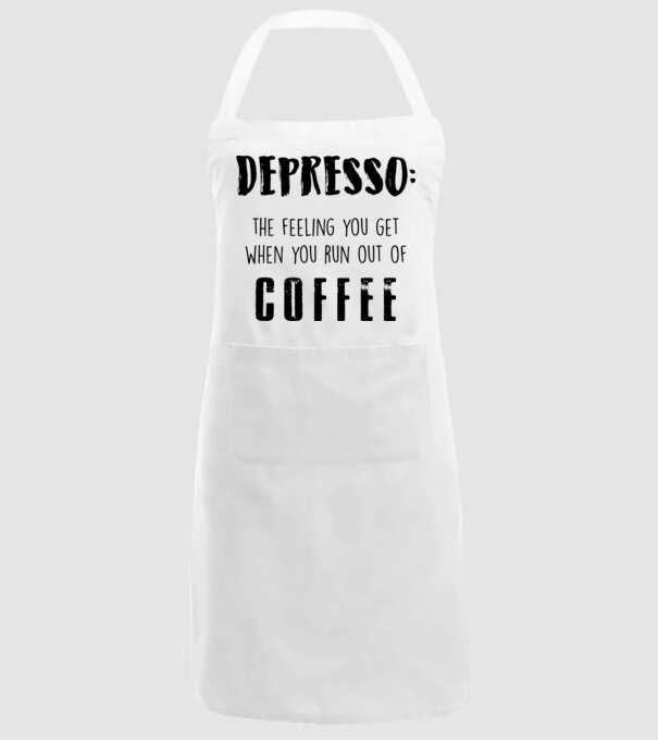 Depresso model alb pe tricou