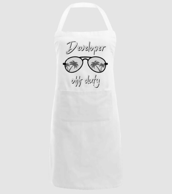 Developer off duty model alb pe tricou