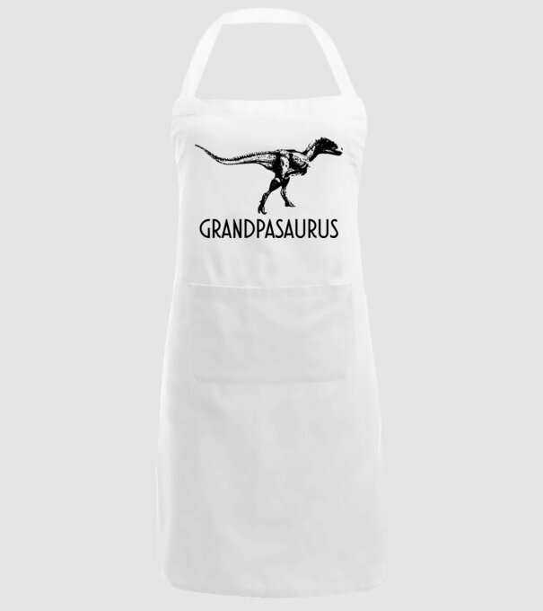 Familia de dinozauri Grandpasaurus model alb pe tricou