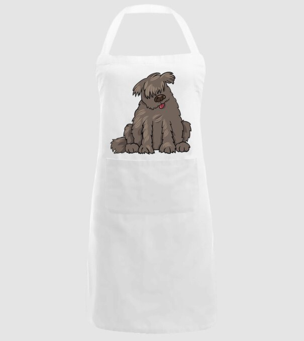 Dog silhouette model alb pe tricou