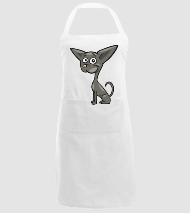 Dog silhouette model alb pe tricou