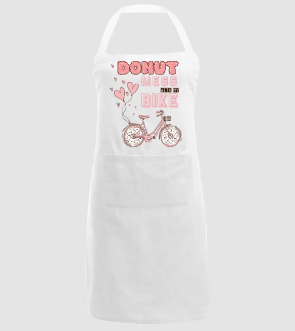 Donut mess with my bike model alb pe tricou