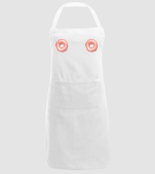 Donut titties model alb pe tricou