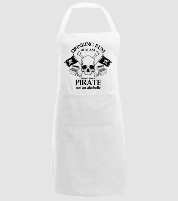 Drinking rum model alb pe tricou