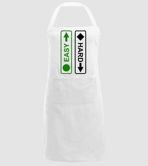 Easy - Hard model alb pe tricou