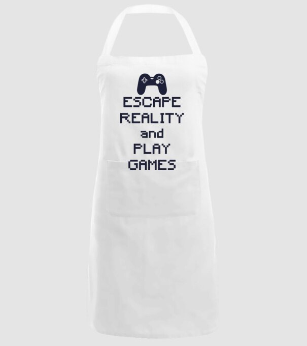 Escape reality model alb pe tricou