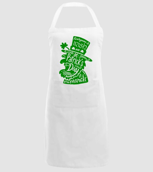 Everyone is irish leprechaun model alb pe tricou