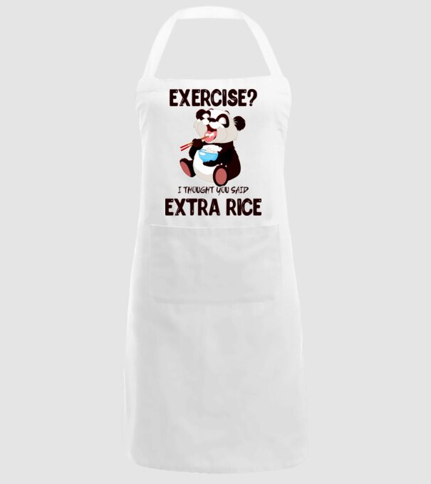Exercise panda model alb pe tricou