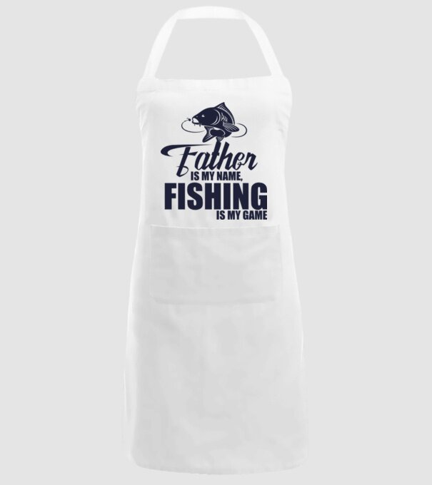 Father is my name, fishing is my game model alb pe tricou