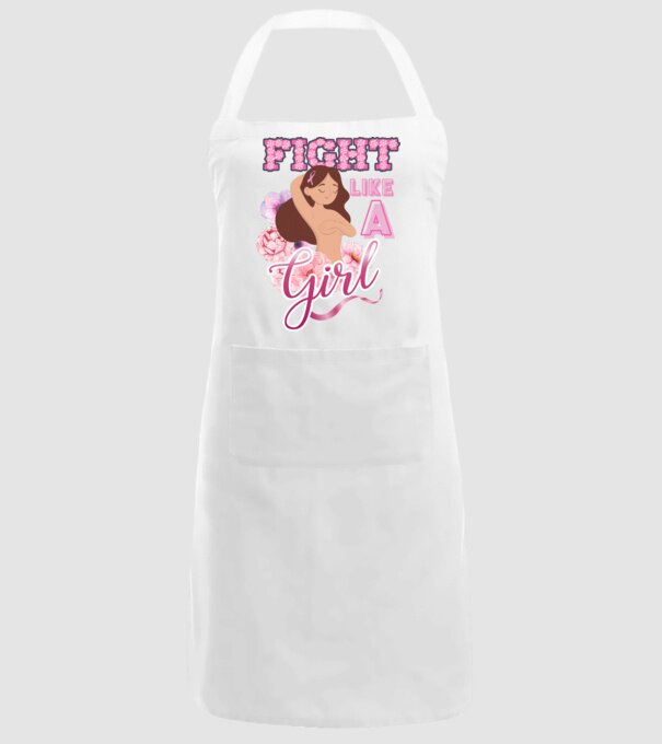 FIGHT like a girl model alb pe tricou