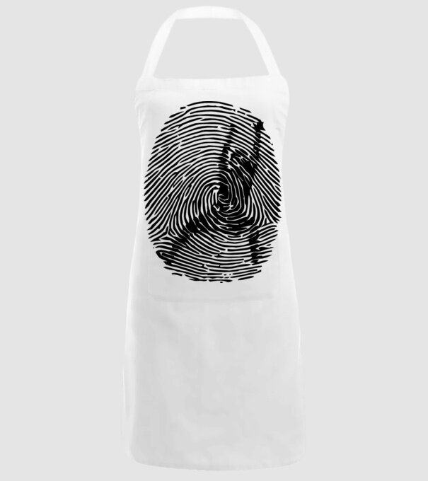 fingerprint model alb pe tricou