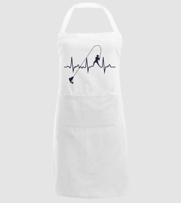 fishing heartbeat model alb pe tricou