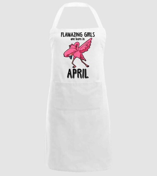 Flamazing girls are born in april black model alb pe tricou