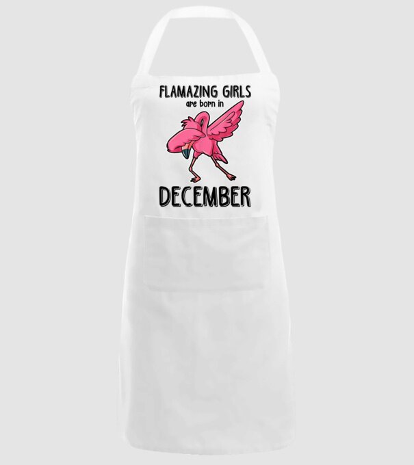 Flamazing girls are born in december black model alb pe tricou