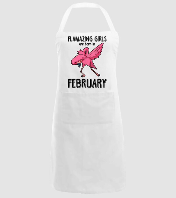 Flamazing girls are born in february black model alb pe tricou