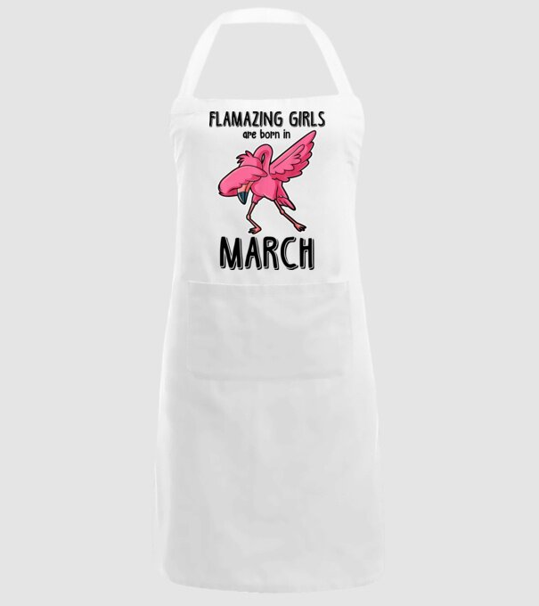 Flamazing girls are born in march black model alb pe tricou