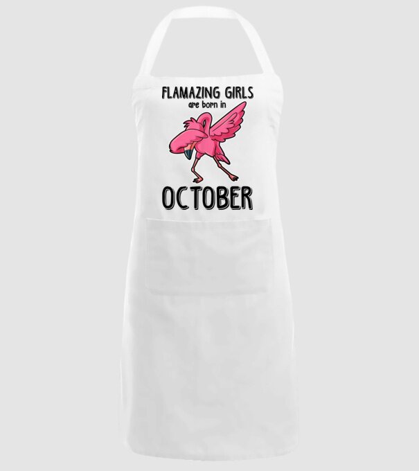 Flamazing girls are born in october black model alb pe tricou