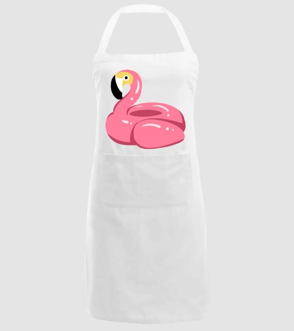 Flamingo colac de înot model alb pe tricou