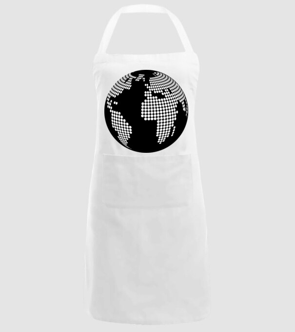 Glob pământesc model alb pe tricou