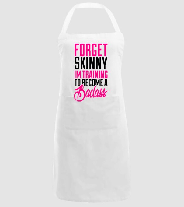 Forget Skinny model alb pe tricou