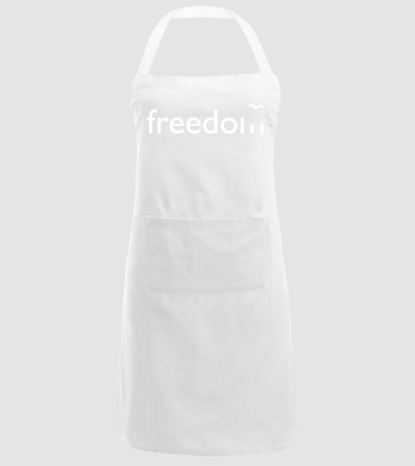 Freedom model alb pe tricou