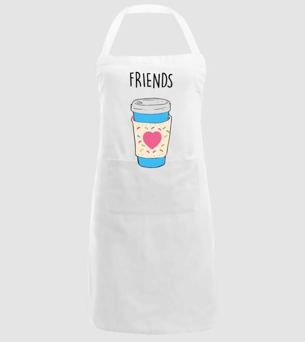 Friends model alb pe tricou