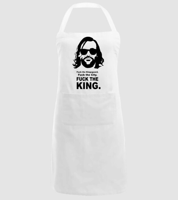 Fuck the king model alb pe tricou