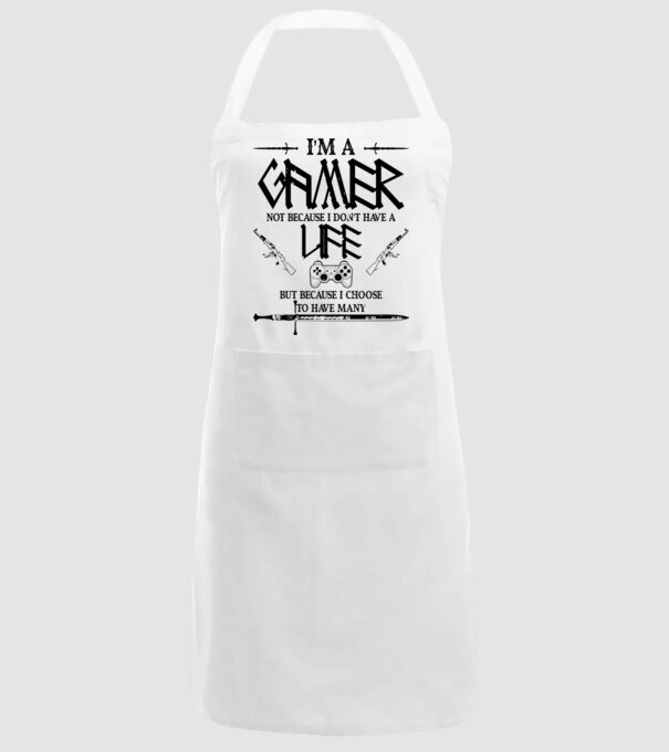 Gamer Life model alb pe tricou