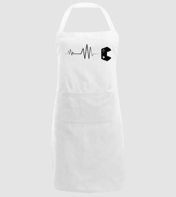 Gamer Ritm cardiac model alb pe tricou
